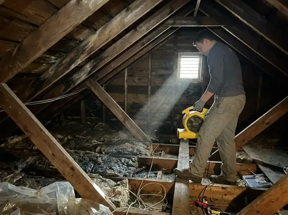 attic-water-damage-drying-proc-007 — frequently asked questions, Emergency Water Extraction & 24/7 Flood Response in Woodwor…